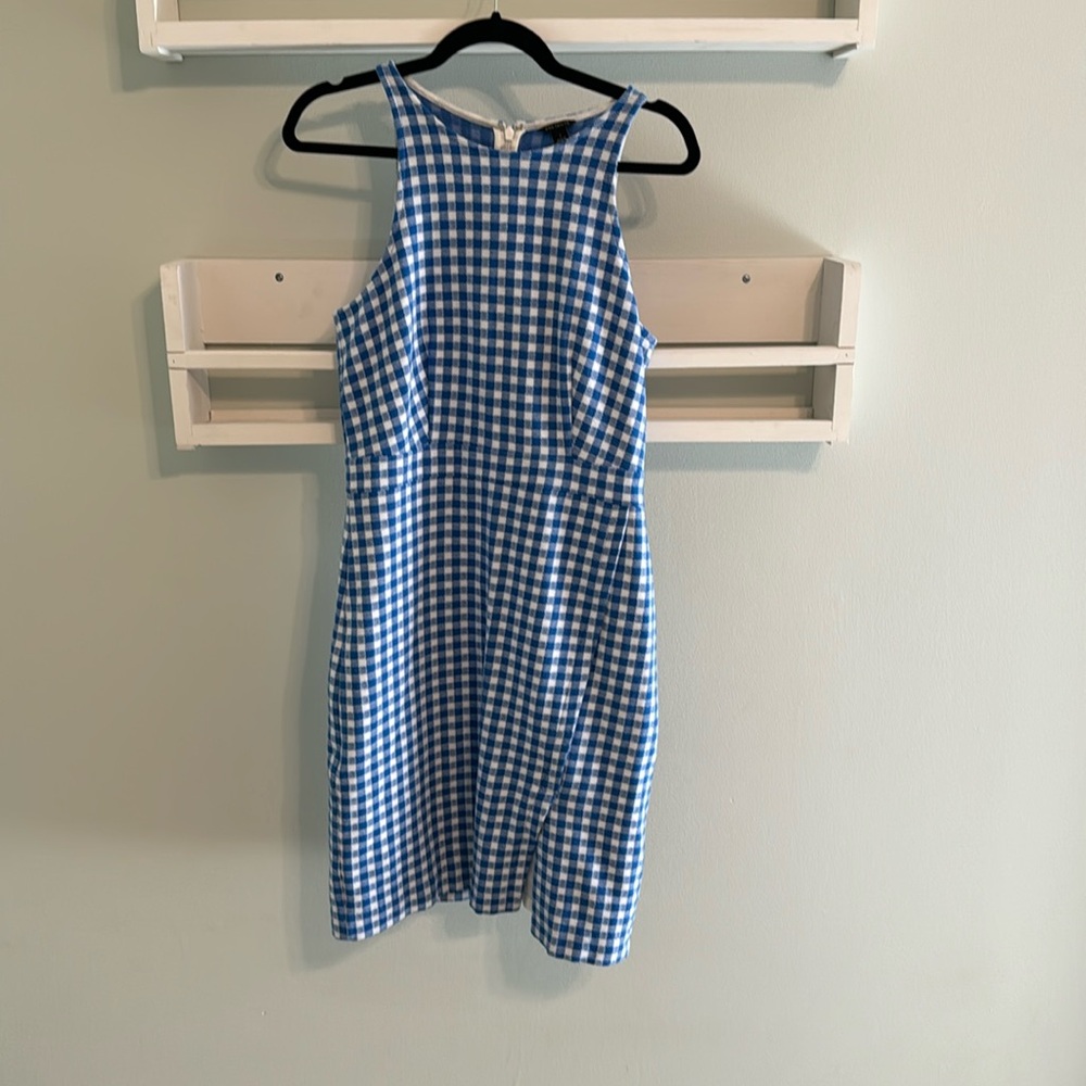 Gingham midi dress